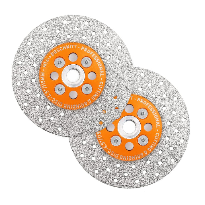 Diamant Trennscheibe 115mm - BRSCHNITT Doppelseitig zum Schneiden und Schleifen Granit Marmor Fliese
