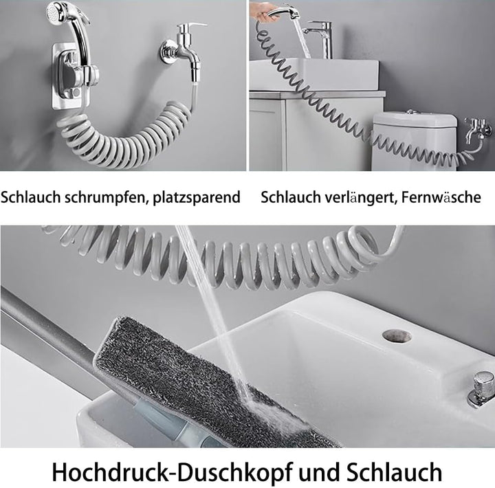 Duschkopf Hochdruck-Handbrause-Set mit Auslöser, Bidet Handbrause für Toilette, 1/2-Zoll-Gewinde, Ch