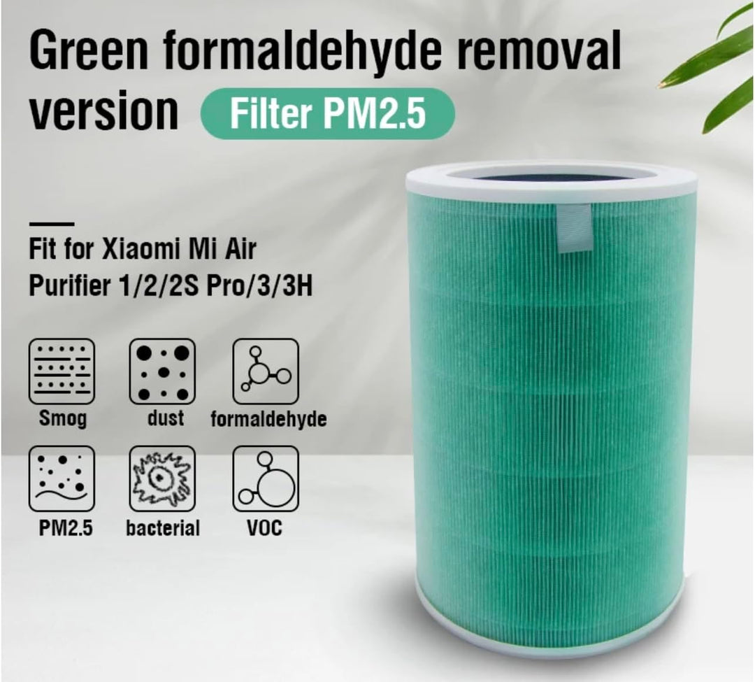 Ersatz HEPA Filter Luftreinigerfilter mit RFID für Xiaomi Mi Mijia 2C 2H 2S 3 3C 3H Pro (Grün – Alde