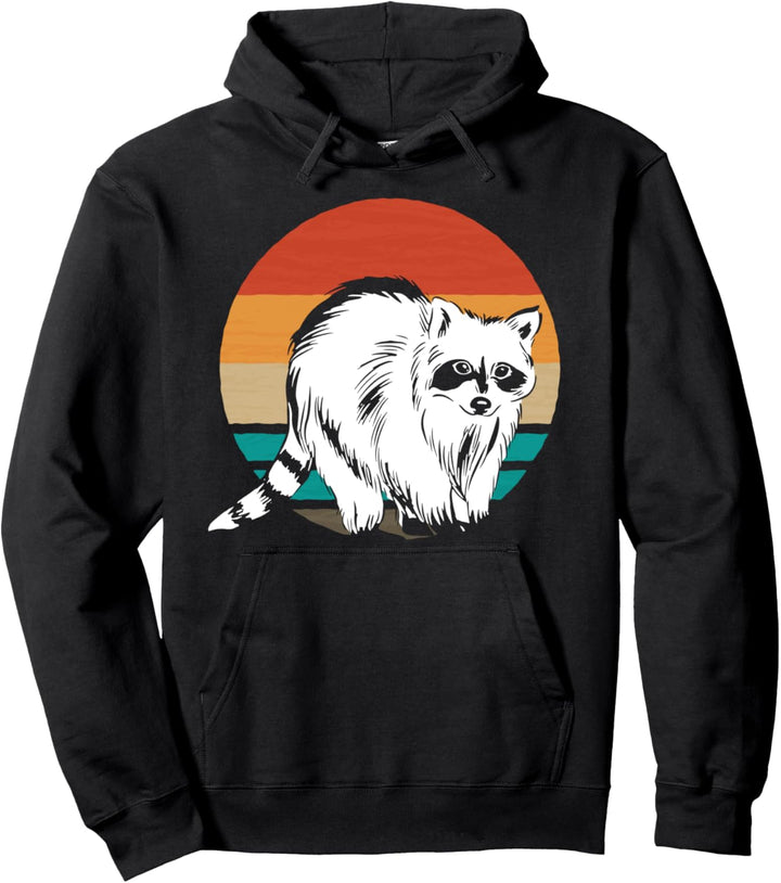 Tier des Waldes Tiermotiv Trash Panda Retro Waschbär Pullover Hoodie