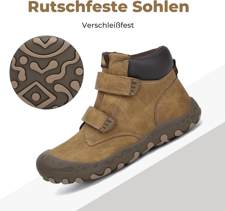 Mishansha Kinder Wanderschuhe Trekking Wanderstiefel Outdoor Trekkingschuhe 31 EU Braun, 31 EU Braun