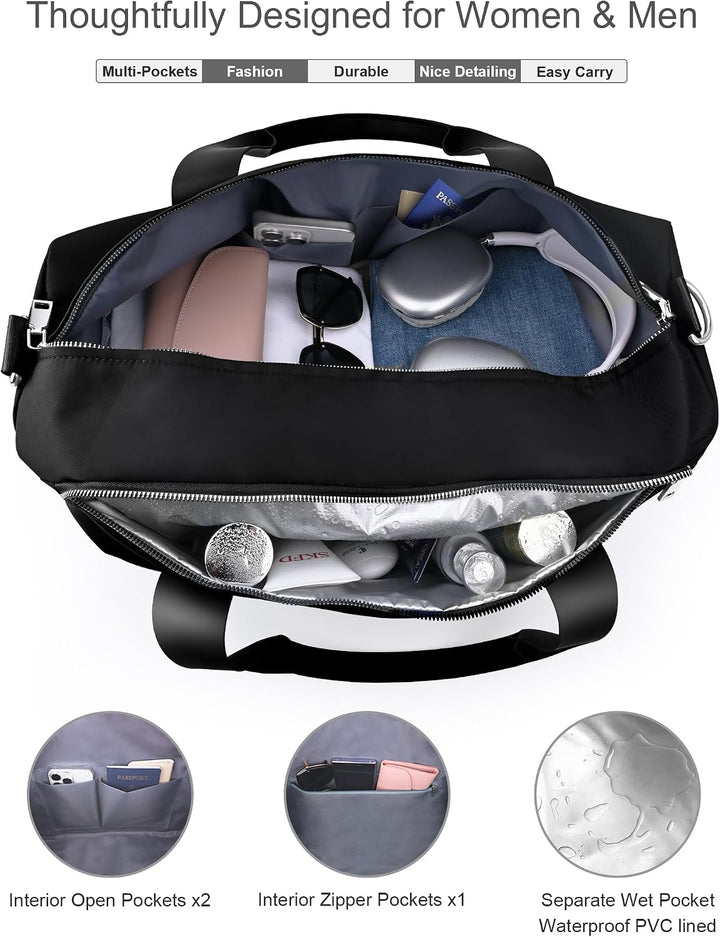 19 Zoll Sporttasche Reisetasche für Damen,wasserdichte Handgepäcktasche,Trainingstasche für Reisen S