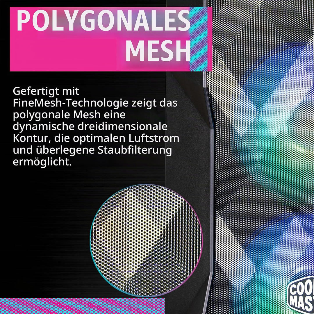 Cooler Master TD300 Mesh PC Gehäuse - Mini-Tower für Micro-ATX &amp; Mini-ITX , Gaming Gehäuse für hohen