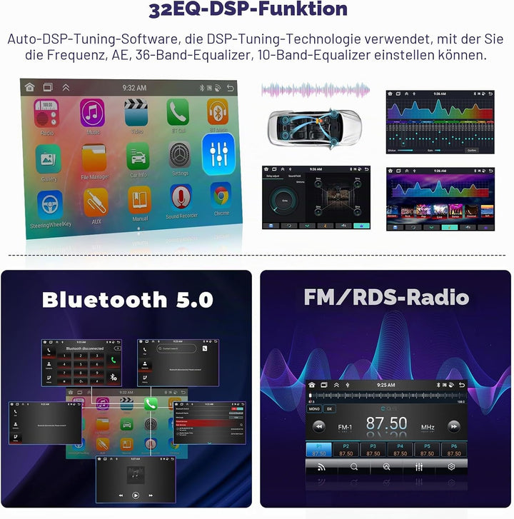 8 Core 4+64GB Android Autoradio für VW Golf 5 Golf 6 Skoda Polo Passat Tiguan Touran Wireless Carpla