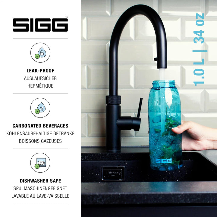 SIGG - Tritan Trinkflasche - Total Color ONE ONE - Für Kohlensäurehaltige Getränke Geeignet - Spülma