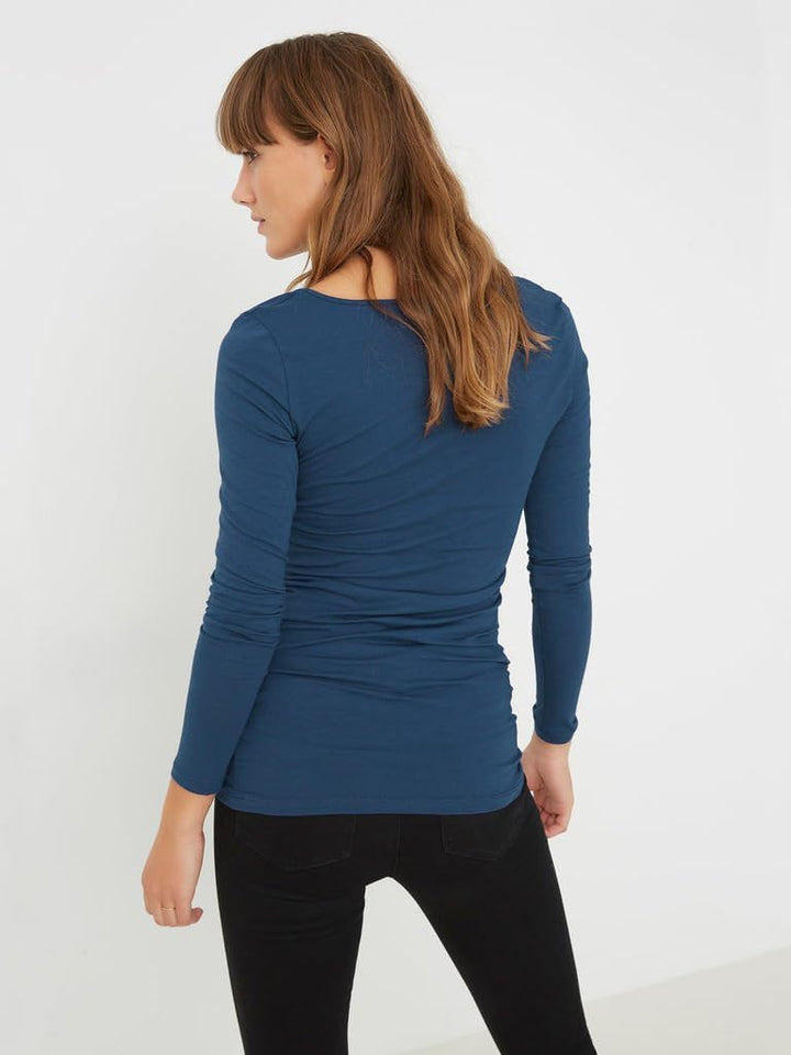 VERO MODA Female Top VMMAXI 2-Pack T-Shirt S Blau/Weiss (1x Insignia Blue/1x Bright White), S Blau/W