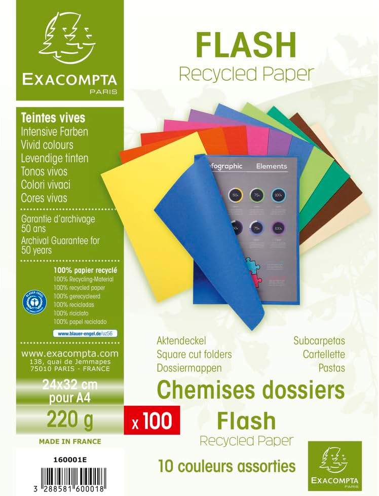 EXACOMPTA Aktenmappe ´Flash 220´, A4, Karton, farbig mehrfarbig, mehrfarbig