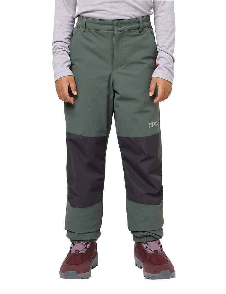 Jack Wolfskin Unisex Kinder Wanderhose Rascal Winter Pants K, 92 Slate Green
