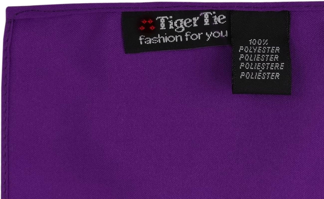 TigerTie Kummerbund Einstecktuch Satin Fliege in einfarbig Uni - Schärpe Leibbinde Lila, Lila