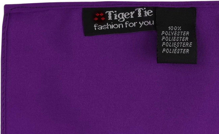 TigerTie Kummerbund Einstecktuch Satin Fliege in einfarbig Uni - Schärpe Leibbinde Lila, Lila