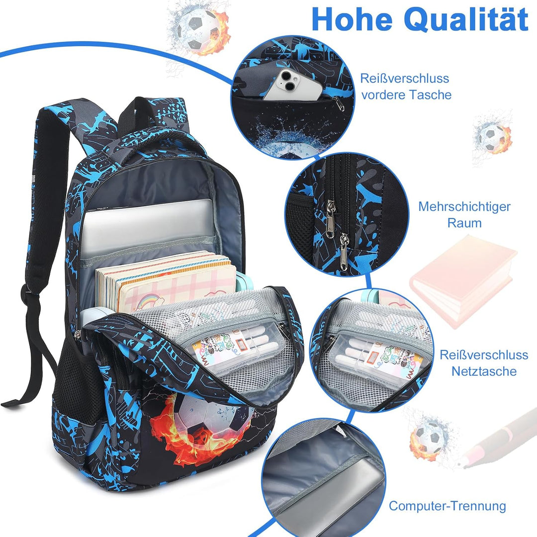 LEDAOU Schulrucksack Junge Teenager Kinder Juvenile Mädchen Daypack Mädchen Freizeitrucksack Backpac