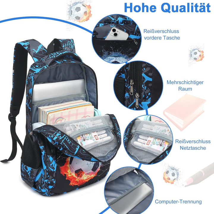 LEDAOU Schulrucksack Junge Teenager Kinder Juvenile Mädchen Daypack Mädchen Freizeitrucksack Backpac