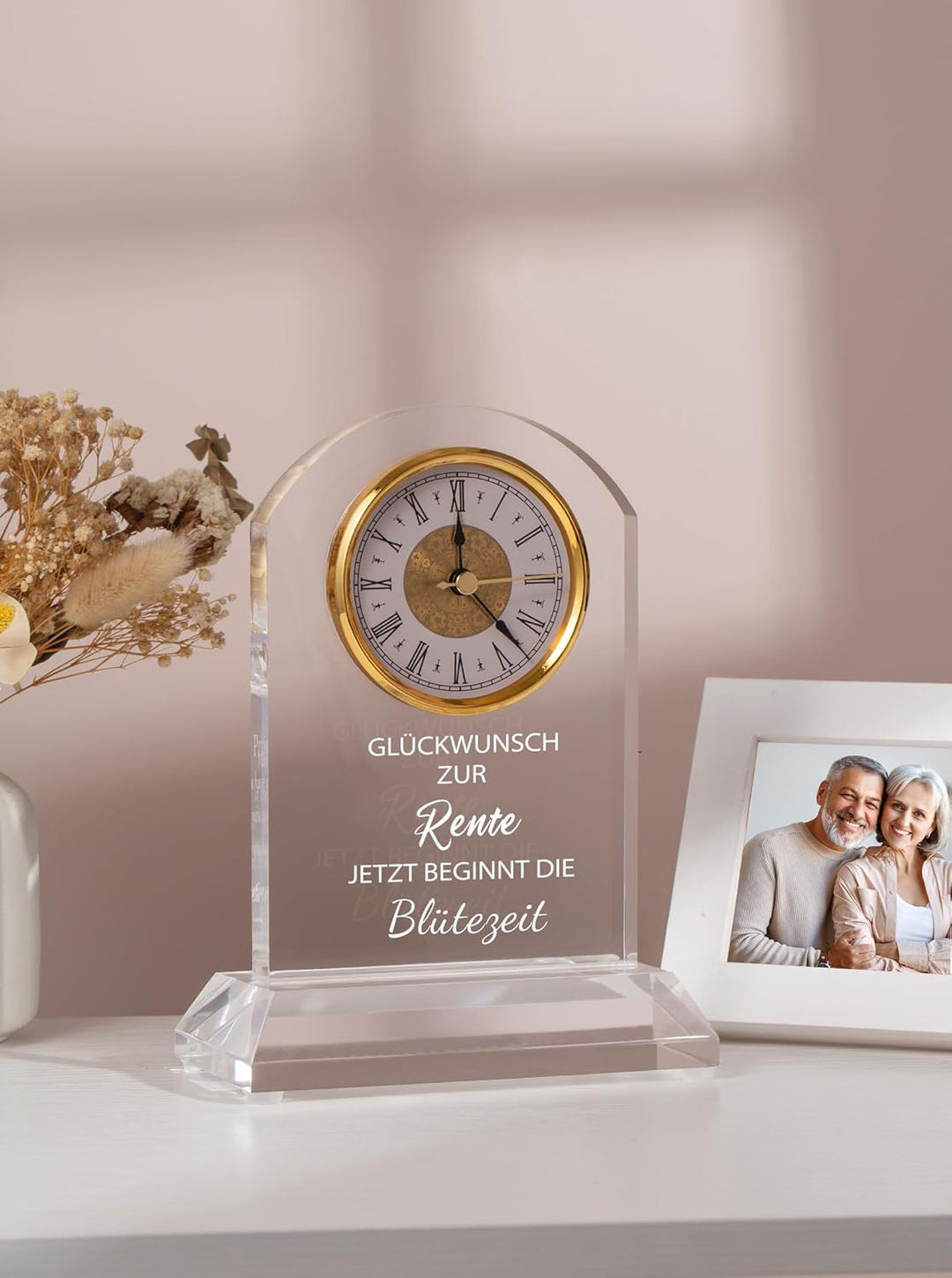DEEWISH Ruhestand-Schreibtischuhr – Geschenk zur Rente für Frauen & Männer, Geschenk für Chef:in, Le