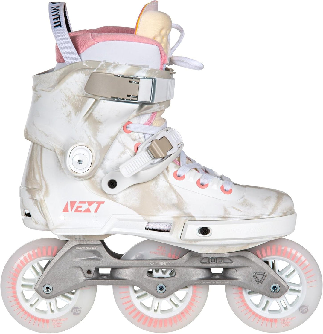 Powerslide Inline Skate Next Marble Pink 100, für Urban und Fitness, für Damen und Herren 42-43, 42-