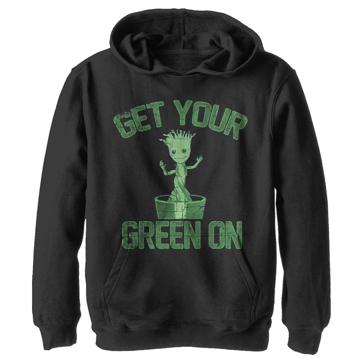 Marvel Unisex Kinder Groot Green Hoodie, Schwarz, M