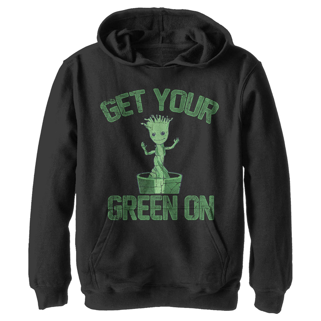 Marvel Unisex Kinder Groot Green Hoodie, Schwarz, XL