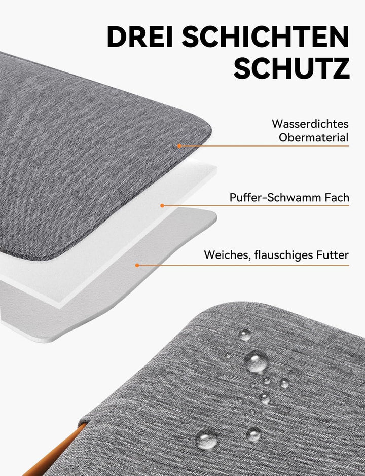 DOMISO 17 Zoll Laptoptasche 17,3 Zoll Laptop Tasche Hülle Laptophülle Business Laptop-Taschen Notebo