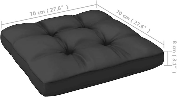 vidaXL Garten Mittelsofa mit Anthrazit Kissen, Modular Gartenmöbel, Sofa Lounge Sessel für Garten Te