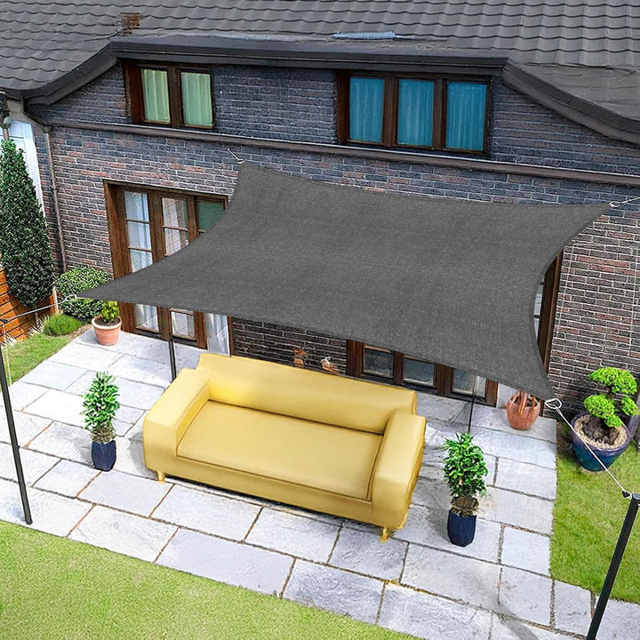 Sunnylaxx 3x3m Sonnensegel Quadrat, Sonnenschutz Sunsegel Color Anthrazit, 95% UV-Schutz,für Aussenb