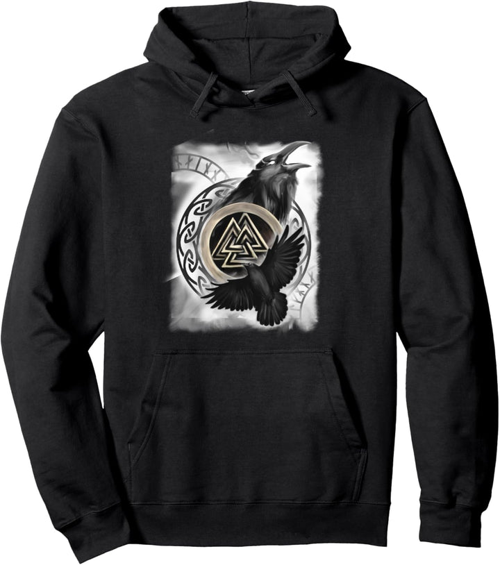 Wikinger Rabe Geschenk Wikinger Odin Pullover Hoodie