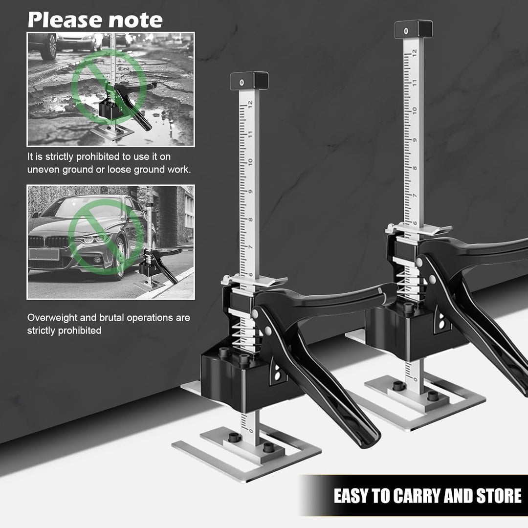 MaxAwe 2 Stk Arbeitssparender Arm Handheld Jack Tool mit Skala, 35cm Höhenversteller, 240kg Hebewerk