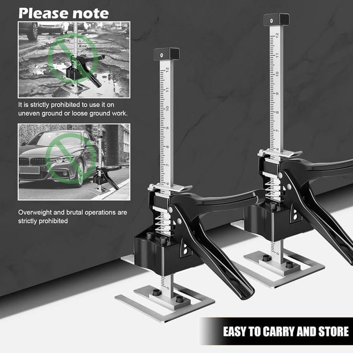 MaxAwe 2 Stk Arbeitssparender Arm Handheld Jack Tool mit Skala, 35cm Höhenversteller, 240kg Hebewerk