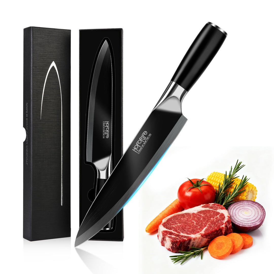20cm Chefmesser Japanisches Handgeschmiedetes Kochmesser Aus Hochkohlensoffstahl Mit Ergonomischem H