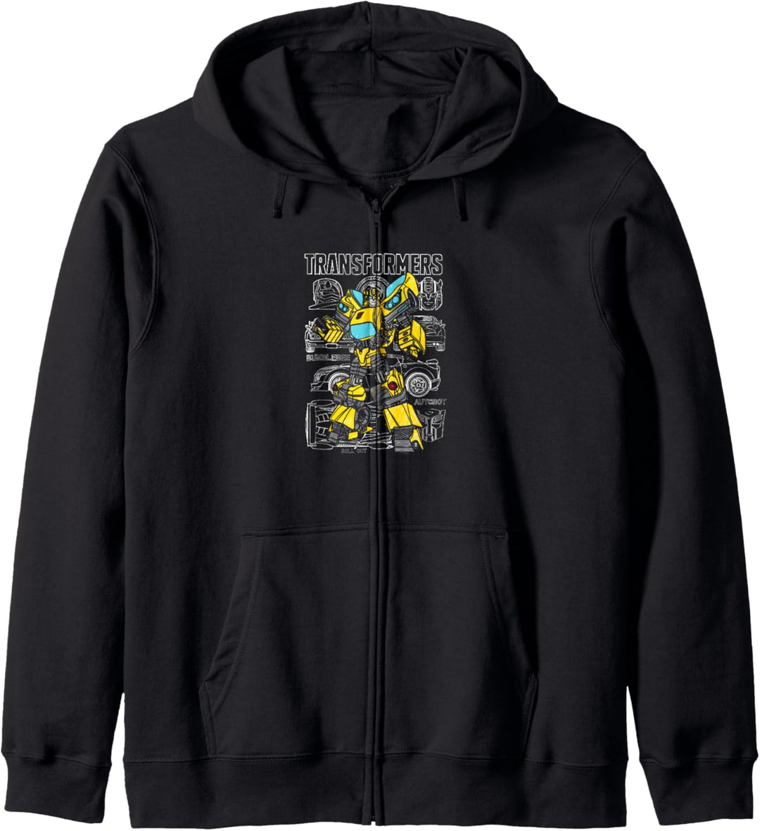 Transformers Bumblebee Doodled Background Kapuzenjacke