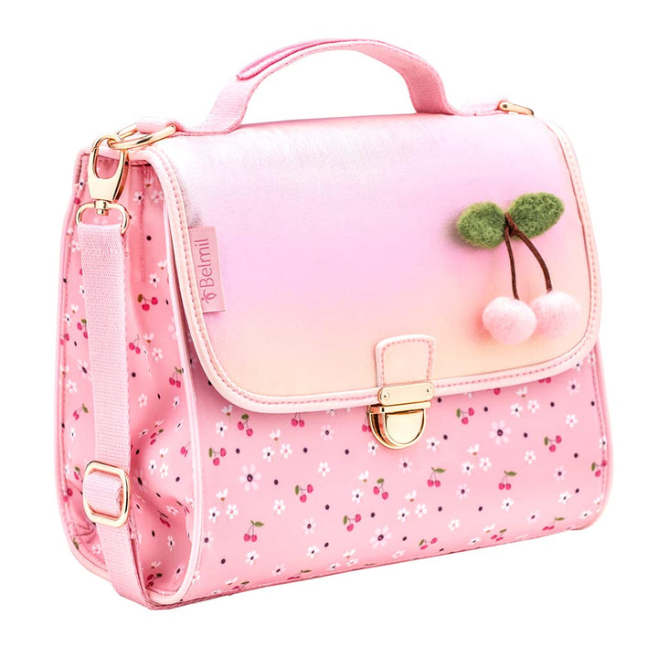 Belmil Premium Petite Kindergarten Schultertaschen Umhängetasche für Mädchen (305-51/P) Cherry Bloss