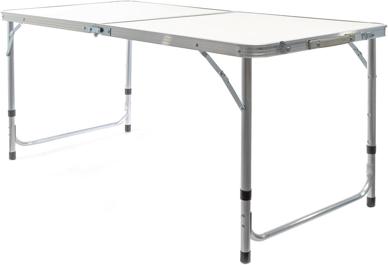 Toboli Campingtisch klappbar 120x60x70cm höhenverstellbar 54/61/70cm Klapptisch Aluminiumrahmen und