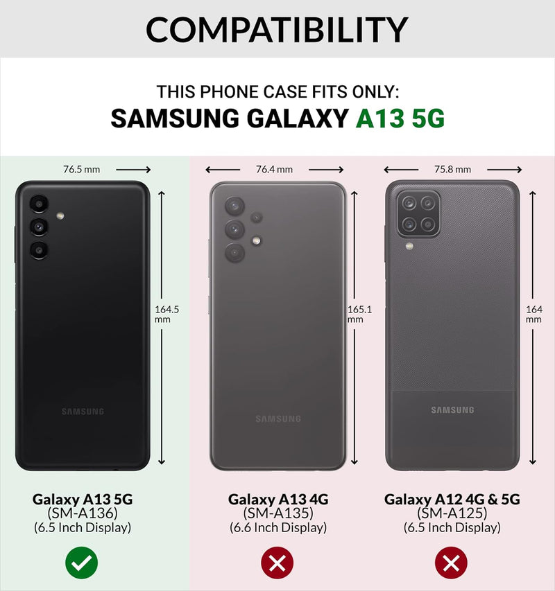 SURAZO Handyhülle für Samsung Galaxy A13 5G – Premium Echtleder Hülle Schutzhülle mit [Standfunktion