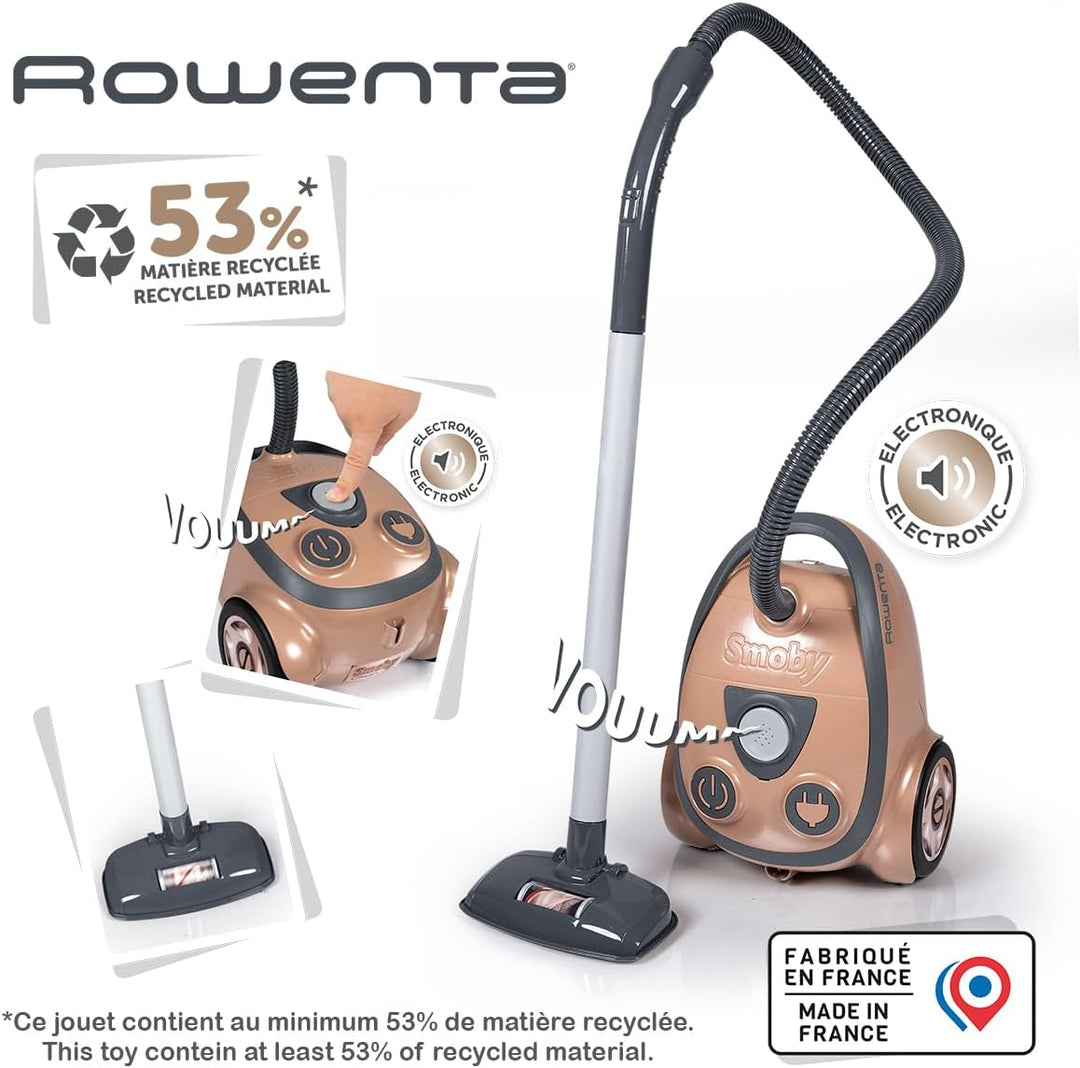 Smoby - Rowenta Staubsauger - Spielstaubsauger mit Sound - Kinder-Staubsauger mit Sound - Haushalts-