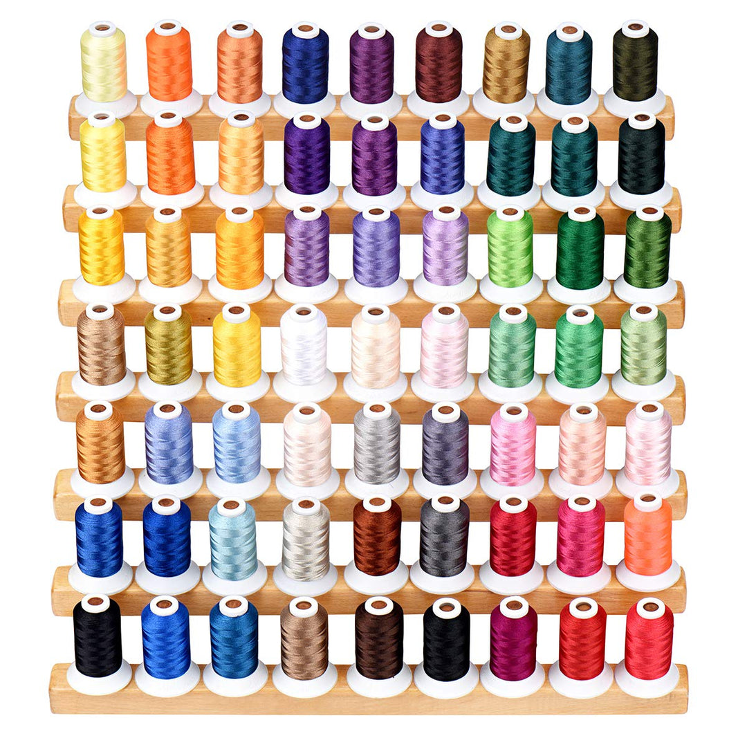Simthread 63 Farben Polyester Maschinen Stickgarn - 500 Meter, für Babylock, Janome, Kenmore, Singer