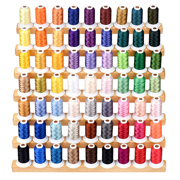 Simthread 63 Farben Polyester Maschinen Stickgarn - 500 Meter, für Babylock, Janome, Kenmore, Singer