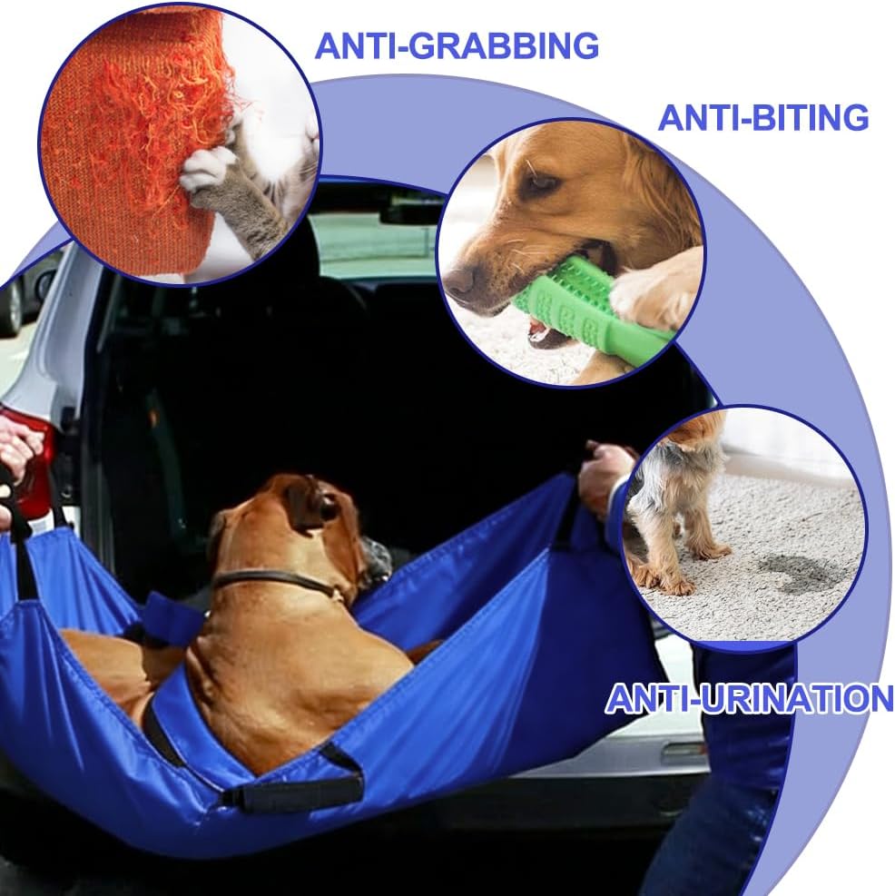 Hundetrage Tragehilfe Hund bis 60kg - Faltbare Ganzkörper-Tragehilfe mit 6 Griffen & Anti-Bite - Ide