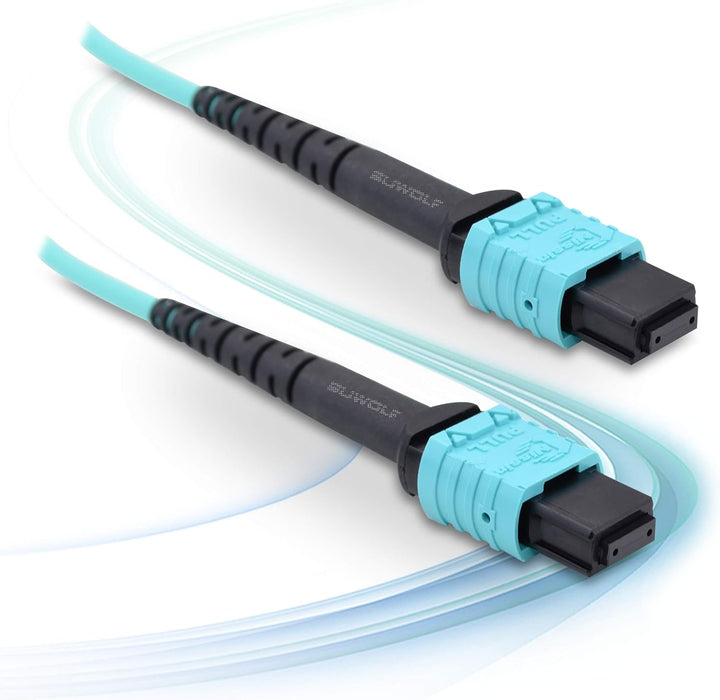 15M / 50FT 12Fasern Polarität Typ B OM3 MPO zu MPO Patchkabel Beide Female LSZH MPO - MPO LWL Patch