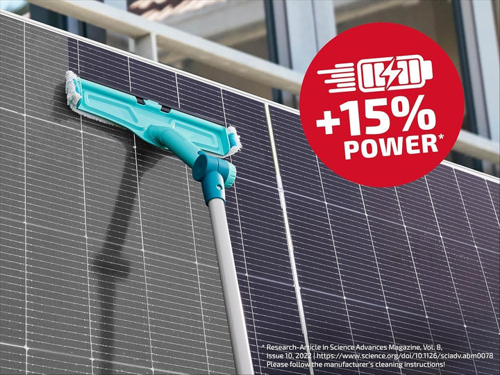 Leifheit Fensterwischer Window und Frame Cleaner L Telescope 200 cm, Abzieher mit Rundum-Bezug reini
