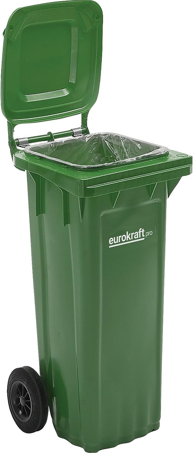 eurokraft | pro | Mülltonne aus Kunststoff DIN EN 840 | Volumen 240 l | BxHxT 580 x 1100 x 740 mm |