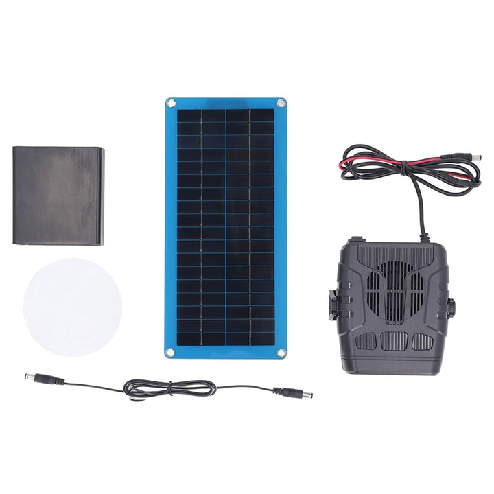 Solarheizung Gewächshaus Komplettset, 30w Hühnerstallheizung Solar, Tragbarer Energieerwärmer Mit Ba