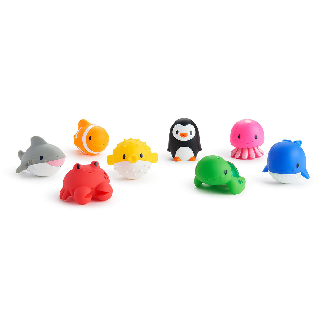 Munchkin Ocean Kinder Bade Spritztiere 8 Stück Grosspackung Badespielzeug Badetiere Modell 2017 Ocea