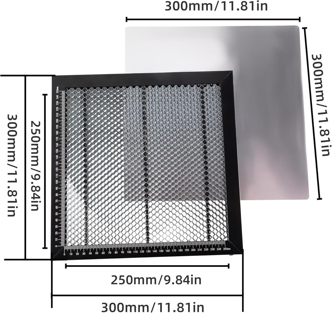 TIOMIOSEA Laser Wabentisch,Laser Waben Arbeitstisch Honeycomb Wabenplatten 300 x 300 x 22 mm,Laser H