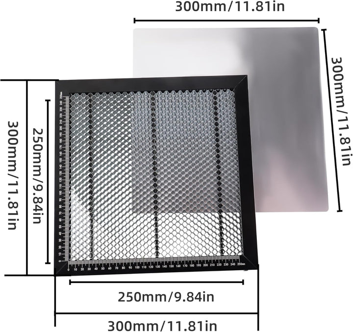 TIOMIOSEA Laser Wabentisch,Laser Waben Arbeitstisch Honeycomb Wabenplatten 300 x 300 x 22 mm,Laser H