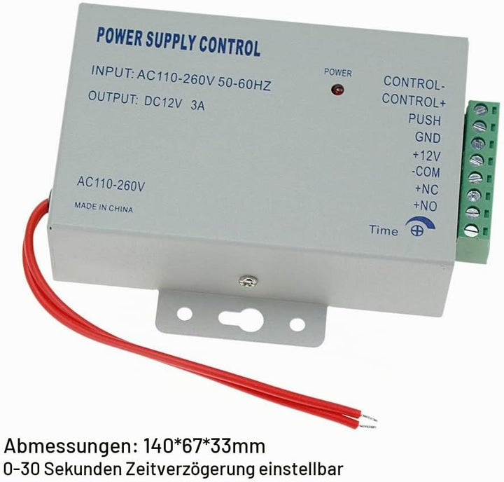 FST Kit Türzugangskontrollsystem Set Biometrie Fingerabdruck IP68 wasserdichte RFID-Tastatur + Netzt