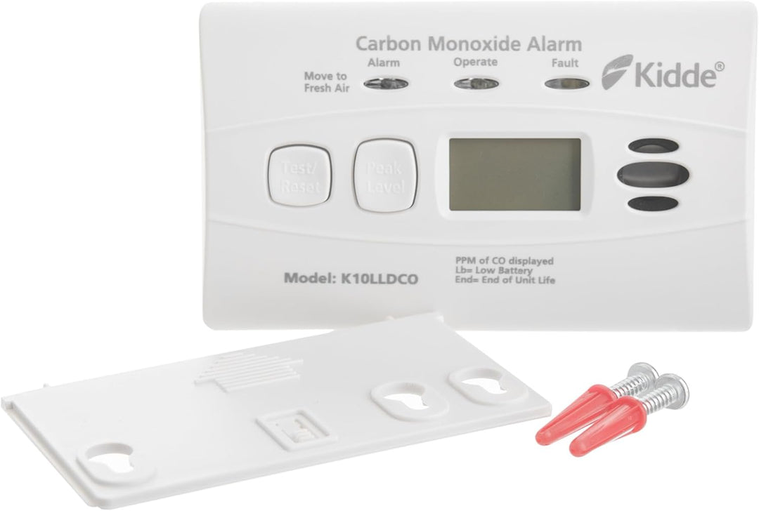 Kidde 10LLDCO Kohlenmonoxid Alarm Digital Display mit versiegelten Akku, Standard Alarm
