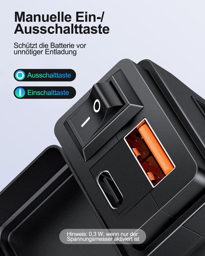 ZEXMTE Motorrad-USB-Ladegerät, USB Typ C PD & Quick Charge 3.0 Motorrad-Telefon-Ladegerät mit Voltme