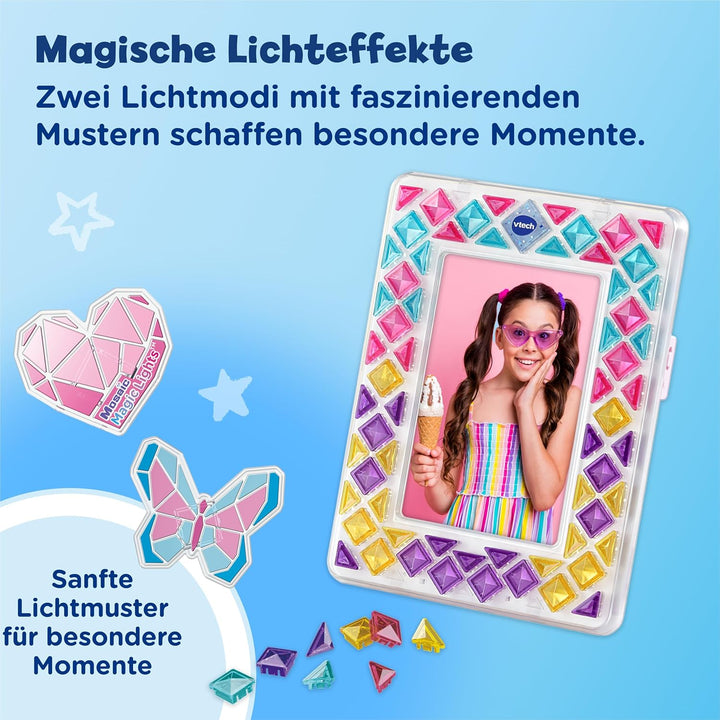 Vtech Mosaic Magic Lights Bilderrahmen – Personalisierbarer Fotorahmen mit wiederverwendbaren Mosaik