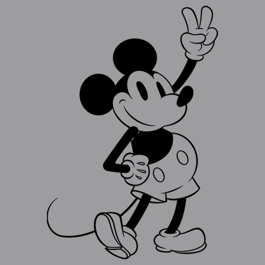 Disney Jungen Simple Mickey Outline Hoodie M Sportlich Heather, M Sportlich Heather