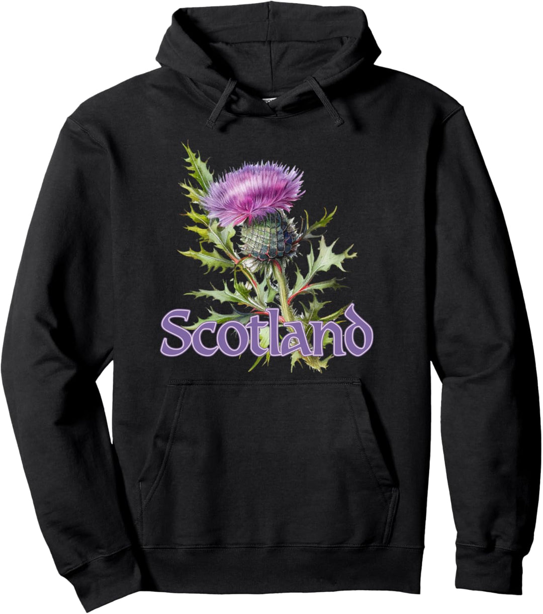 Schottland Aquarell Distel Pullover Hoodie