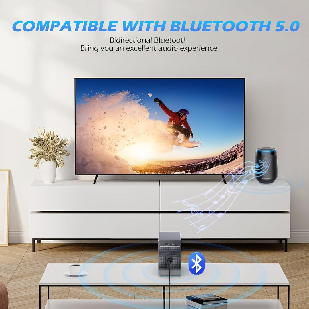 Mini Beamer 4k Heimkino, Mini Projektor 4K Support, Smart Projector Mini Projector TV Portable Video