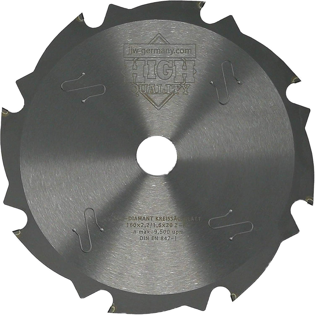 jjw-germany PKD - Diamant Sägeblatt 160 x 2,2 x 20 Z= 8 FL für zementgebundene Faserplatten o. abras